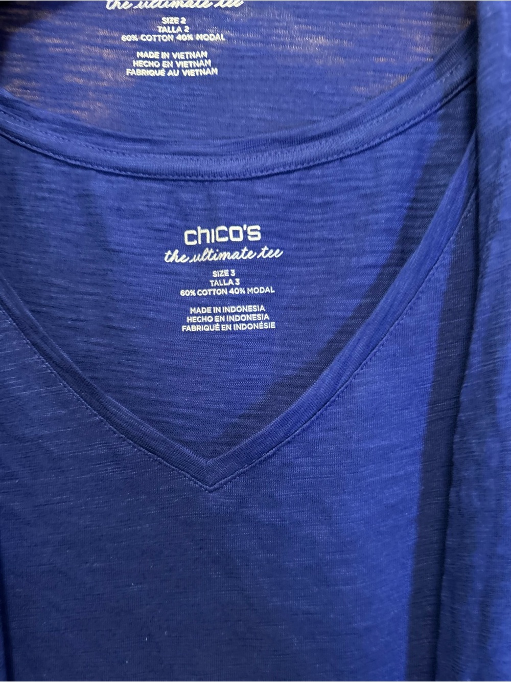 Chico’s Ultimate Tee Blue Tank & Open Front Cardigan Set Size 3 XL Cotton Modal - Picture 5 of 10